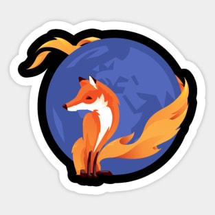 Firefox beach Sticker